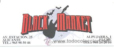 Coleccionismo: 20-691. Invitaci&oacute;n. Black Market. Rock Shop. Alicante-Elche