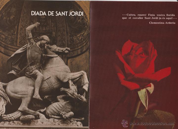 Coleccionismo: SANT JORDI - DIADA DEL LLIBRE Y LA ROSA - ANY  1976  - BANESTO  - TRIPTIC - SARDANES PLA&Ccedil;A CATALUNYA