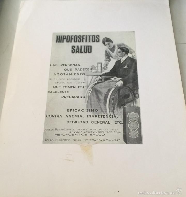 Coleccionismo: Publicidad en prensa original. Hipofosfitos Salud. Vintage, a&ntilde;os 30. 25 x 34 cm.