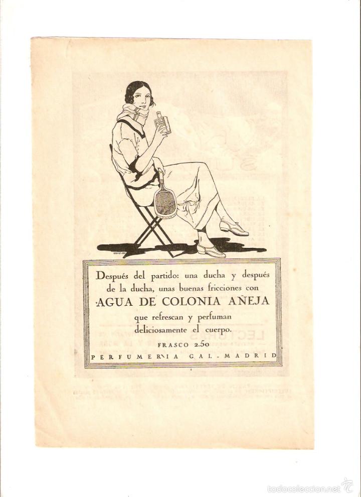 Sammelleidenschaft Papier: A&Ntilde;O 1922 RECORTE PRENSA PUBLICIDAD AGUA DE COLONIA A&Ntilde;EJA PERFUMERIA GAL MADRID