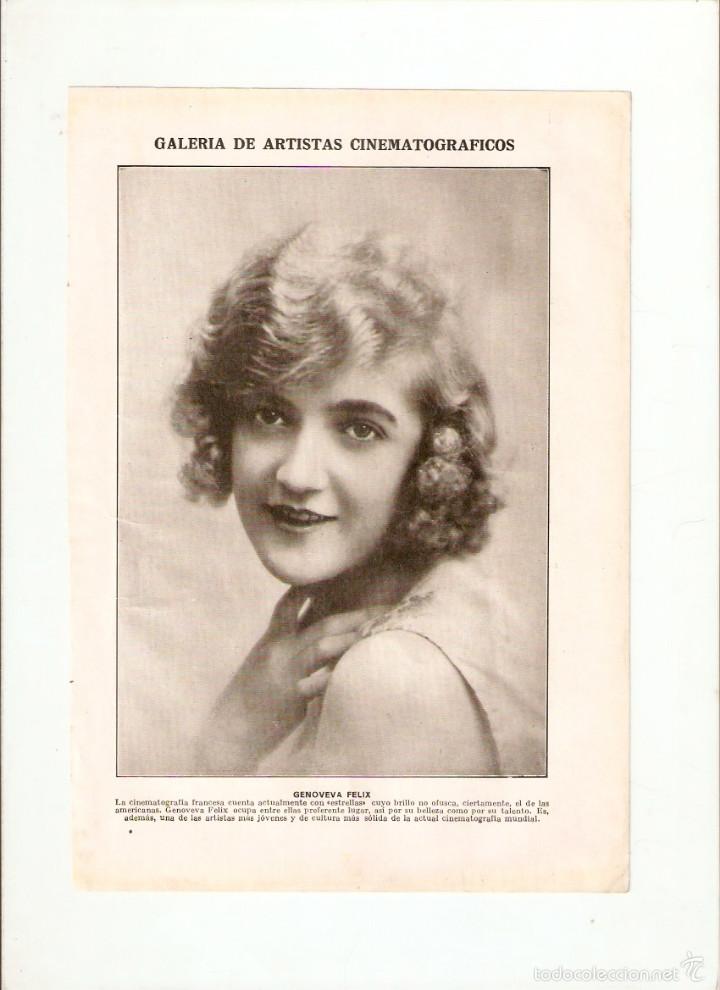 Sammelleidenschaft Papier: A&Ntilde;O 1926 RECORTE PRENSA CINE FOTOGRAFIA MARION DAVIES GENOVEVA FELIX ACTRICES CINE ARTISTA