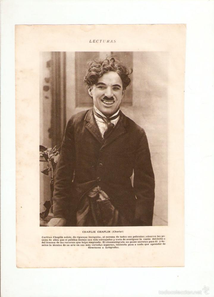 Coleccionismo: A&Ntilde;OS 20 RECORTE PRENSA CINE FOTOGRAFIA CHARLIE CHAPLIN CHARLOT ANITA STEWART ARTISTAS CINE