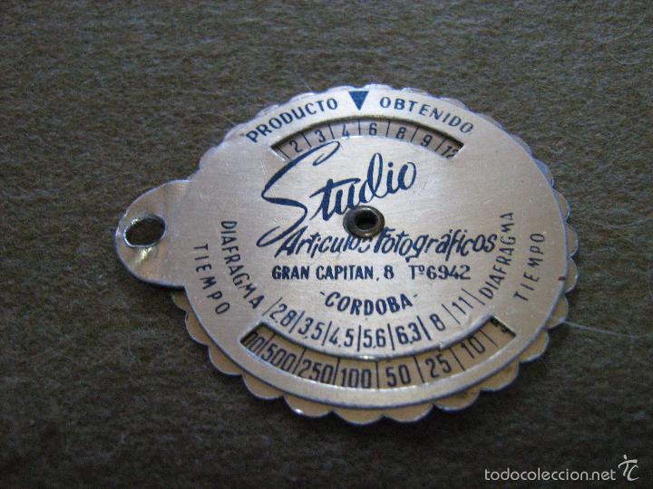Coleccionismo: MEDIDOR DIAFRACMA TIEMPO - PUBLICIDAD DE STUDIO - ARTICULOS FOTOGRAFICOS - CORDOBA - A&Ntilde;OS 40/50