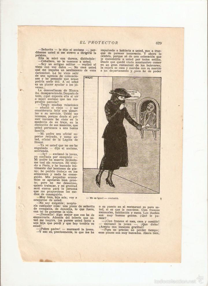 Sammelleidenschaft Papier: A&Ntilde;O 1922 RECORTE PRENSA RELATO CORTO EL PROTECTOR FOURRIER ILUSTRACIONES MIRET