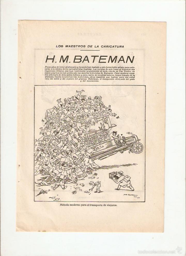 Coleccionismo: A&Ntilde;O 1922 RECORTE PRENSA HENRY MAYO BATEMAN CARICATURA DIBUJO COMIC DIBUJANTE