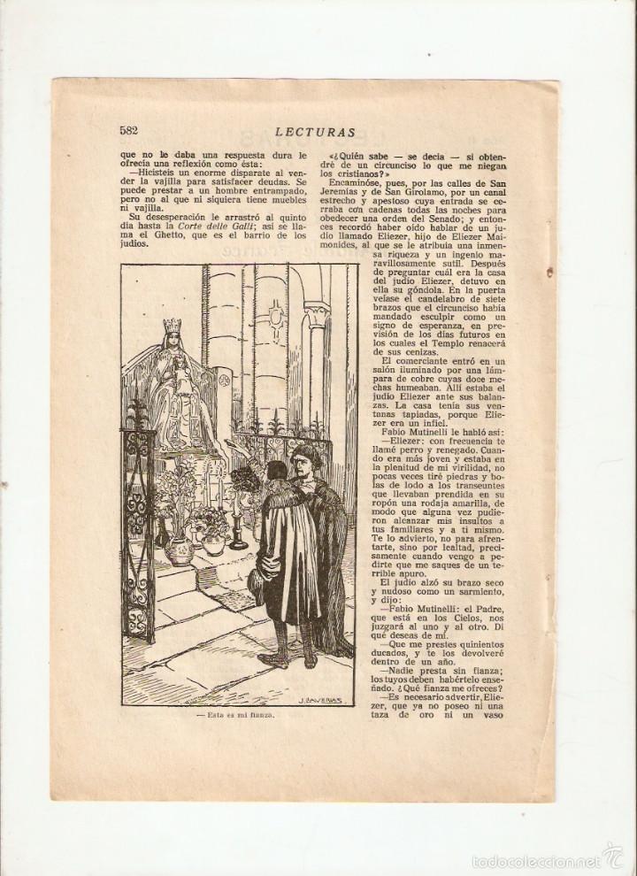 Collectionnisme: A&Ntilde;O 1922 RECORTE PRENSA RELATO CORTO LA FIANZA ANATOLE FRANCE ILUSTRACIONES DE LLAVERIAS