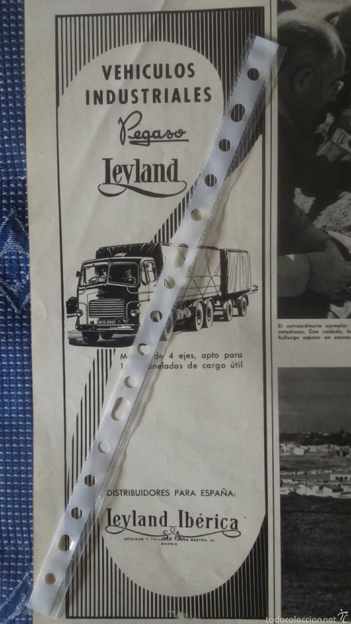 Coleccionismo: Publicidad camion Pegaso leyland 4 ejes de 1959