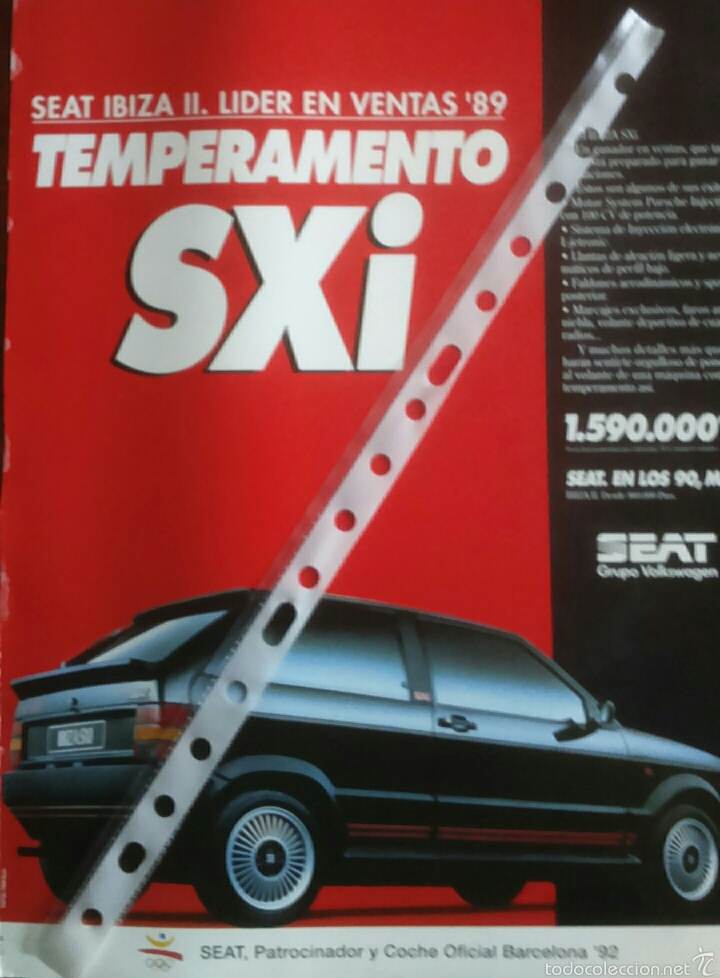 Coleccionismo: Publicidad automovil Seat Ibiza II