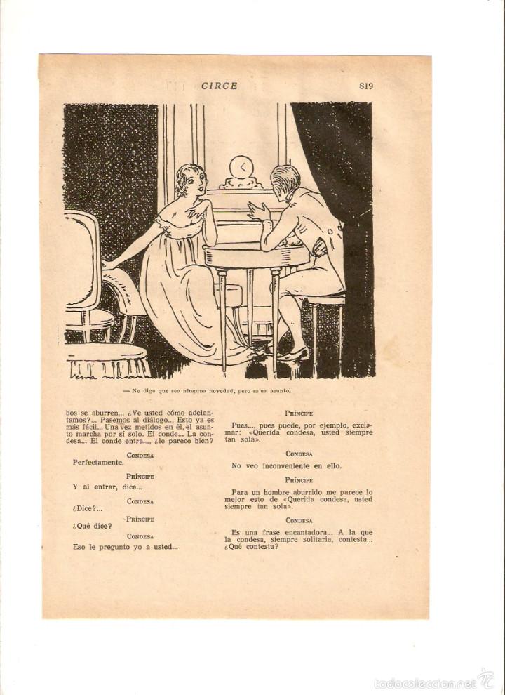 Sammelleidenschaft Papier: A&Ntilde;O 1923 RECORTE PRENSA GUION OBRA TEATRO CIRCE OCTAVIO FEUILLET ILUSTRACIONES SERRA MASSANA