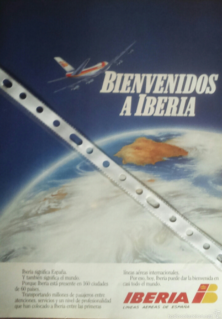 Coleccionismo: Publicidad compa&ntilde;&iacute;a aviones Iberia de 1984