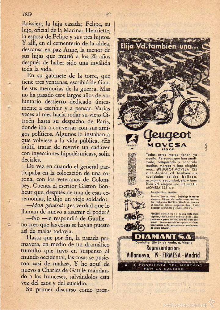 Coleccionismo: ANUNCIO PUBLICIDAD MOTOCICLETAS PEUGEOT