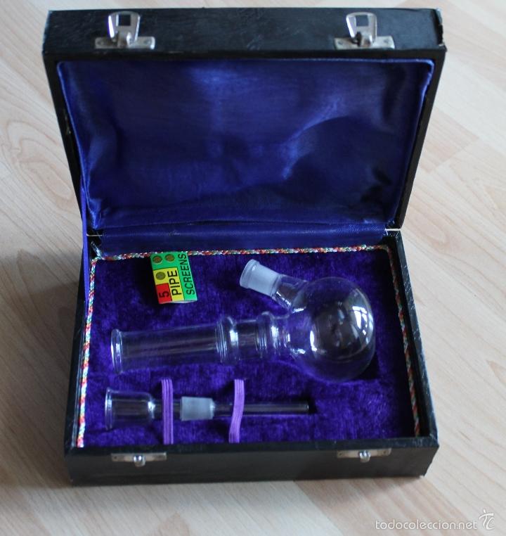 Coleccionismo: BONG CACHIMBA DE CRISTAL PRESENTADA EN CAJA - Foto 2
