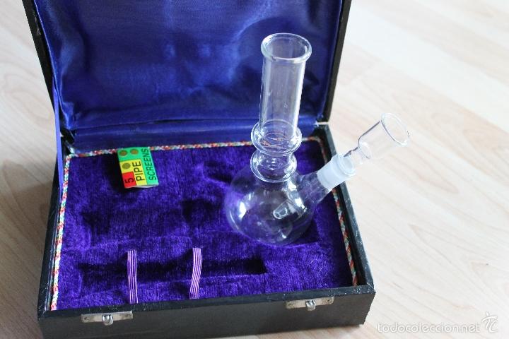 Coleccionismo: BONG CACHIMBA DE CRISTAL PRESENTADA EN CAJA - Foto 3
