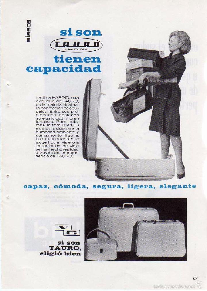 Coleccionismo: ANUNCIO PUBLICIDAD MALETAS TAURO-LOCION FLOID