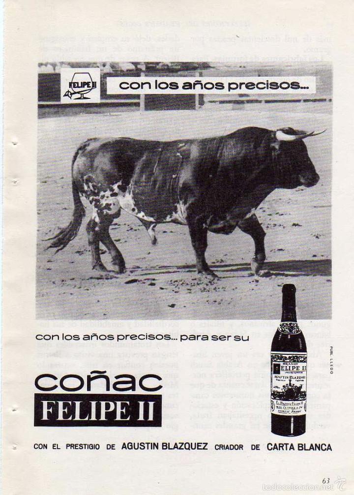 Coleccionismo: ANUNCIO PUBLICIDAD BRANDY FELIPE II