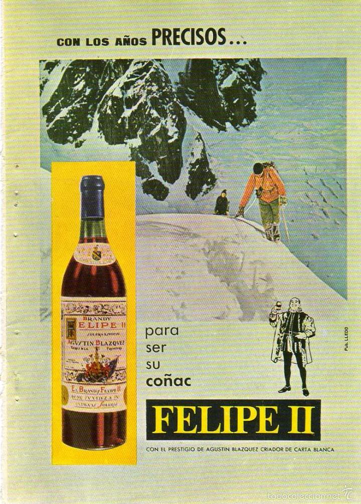 Coleccionismo: ANUNCIO PUBLICIDAD BRANDY FELIPE II