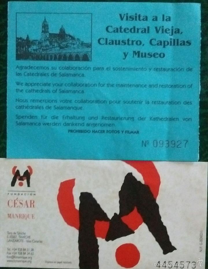Coleccionismo: ENTRADA FUNDACION CESAR MANRIQUE - Foto 1