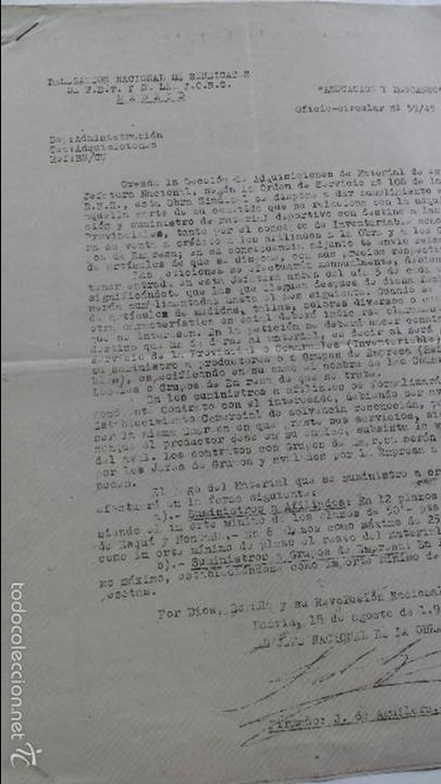 Sammelleidenschaft Papier: CIRCULAR MATERIAL DEPORTIVO EDUCACI&Oacute;N Y DESCANSO FET JONS FALANGE 1945