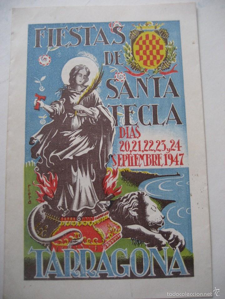 Coleccionismo: Tarragona, 1947, Programa de Fiestas de Santa Tecla.