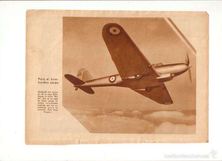 Collezionismo: A&Ntilde;O 1936 RECORTE PRENSA AVIACION BOMBARDEO BATTLE PUBLICIDAD HARINA LACTEADA NESTLE