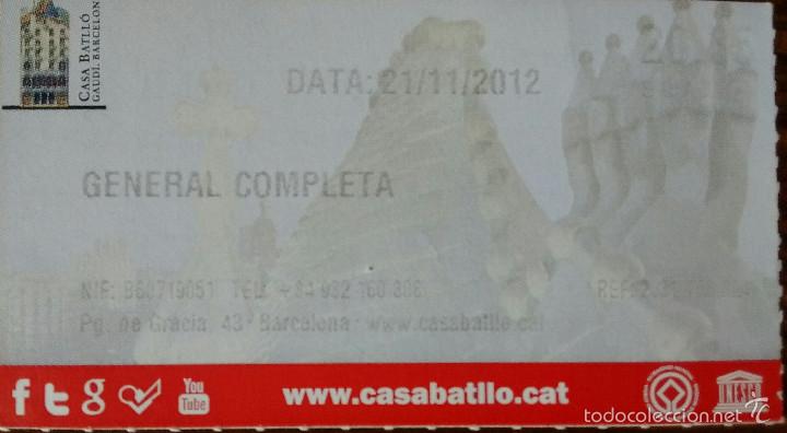 Sammeln: ENTRADA CASA BATLLO