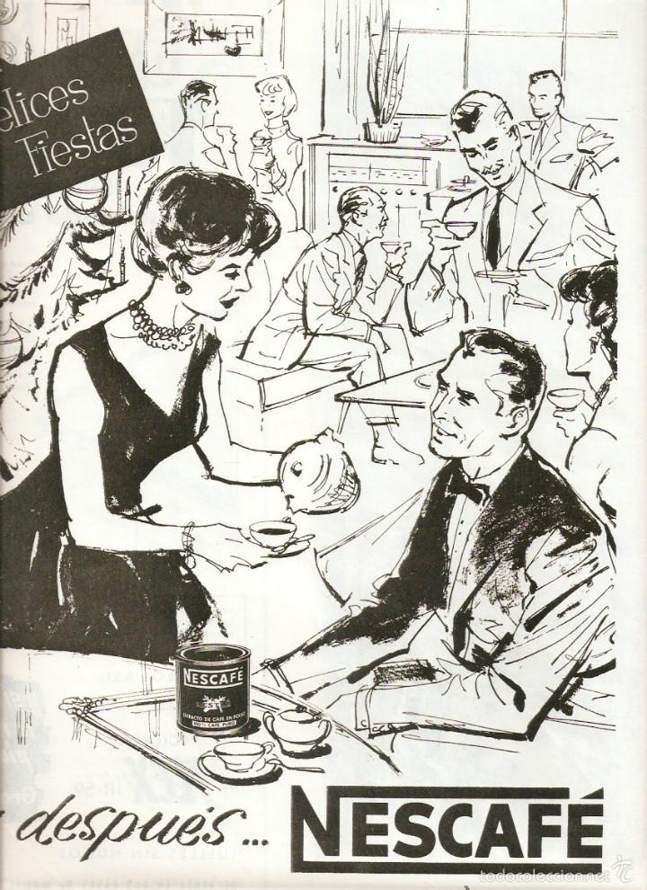 Collezionismo: A&Ntilde;O 1959 RECORTE PRENSA PUBLICIDAD BEBIDAS NESCAFE FELICITACION DE NAVIDAD