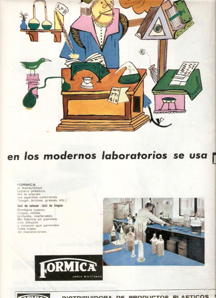 Coleccionismo: A&Ntilde;O 1959 RECORTE PRENSA PUBLICIDAD FORMICA DISTRIBUIDORA PRODUCTOS PLASTICOS MADRID