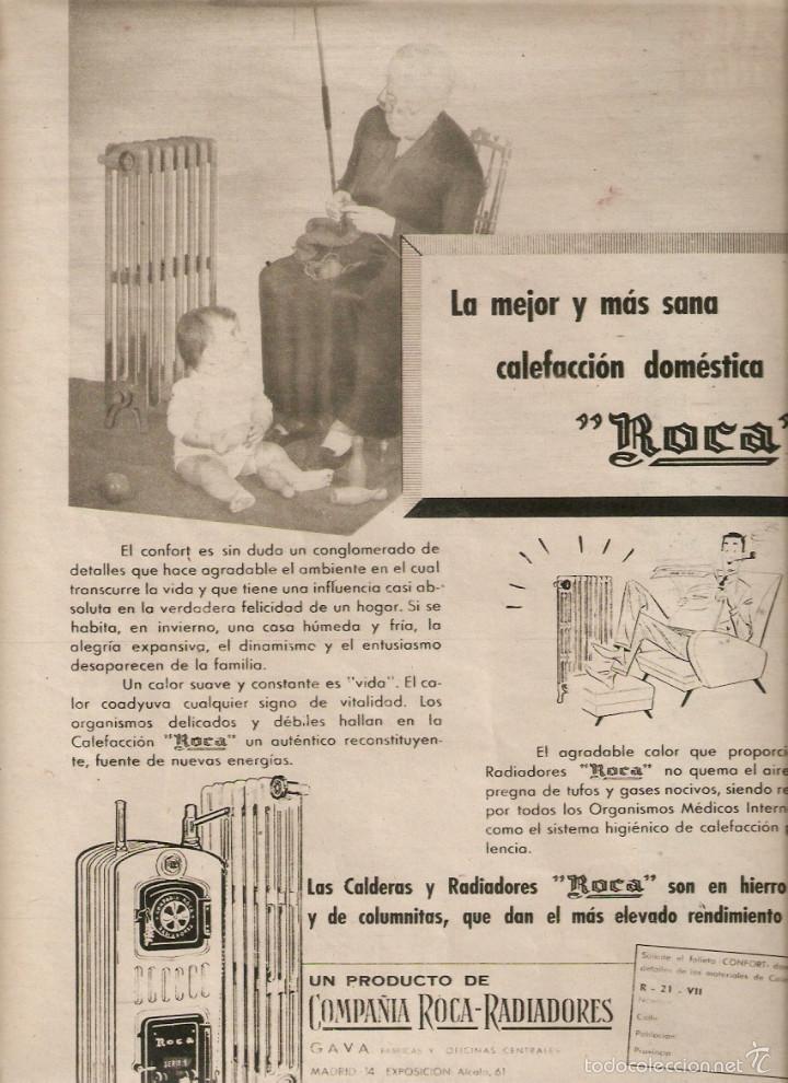 Sammelleidenschaft Papier: A&Ntilde;O 1959 RECORTE PRENSA PUBLICIDAD ROCA CALEFACCION CALDERAS RADIADORES