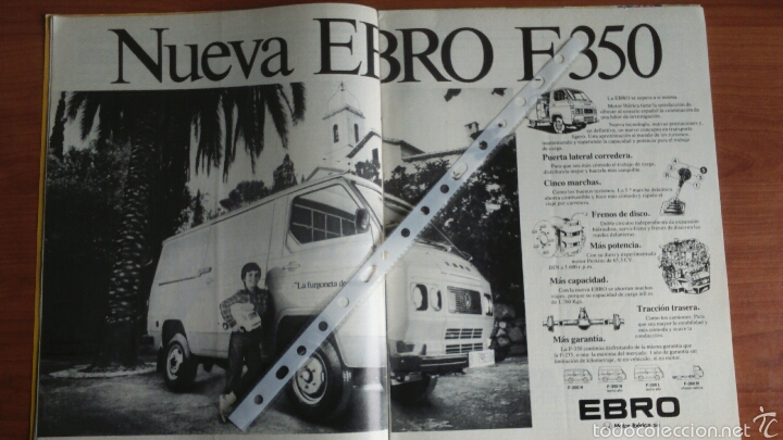 Coleccionismo: Publicidad Furgoneta Ebro F 350 de Motor Iberica de 1982
