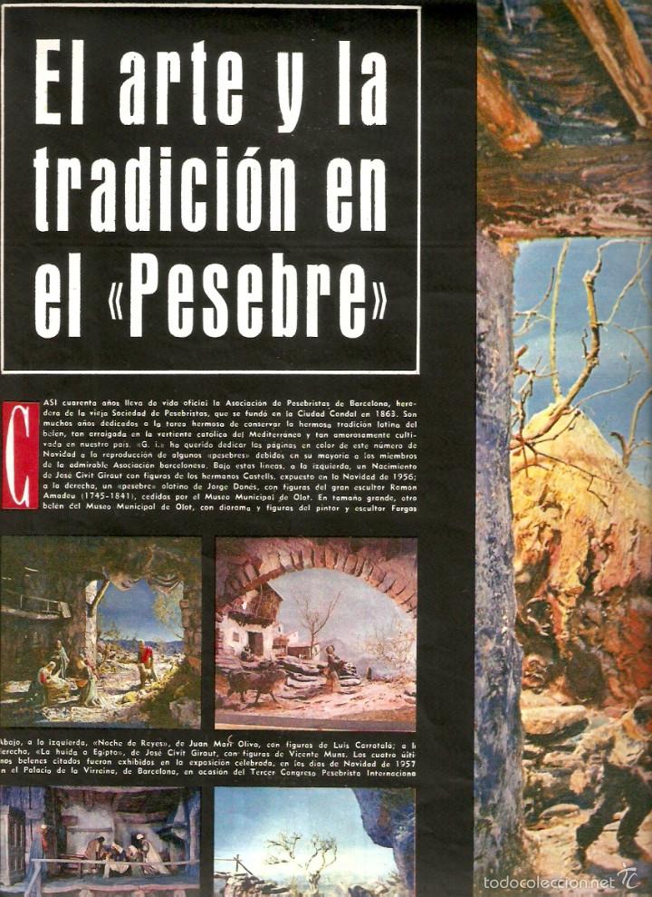 Colecionismo: A&Ntilde;O 1959 RECORTE PRENSA EL ARTE Y LA TRADICION EN EL PESEBRE ASCIACION PESEBRISTAS BARCELONA