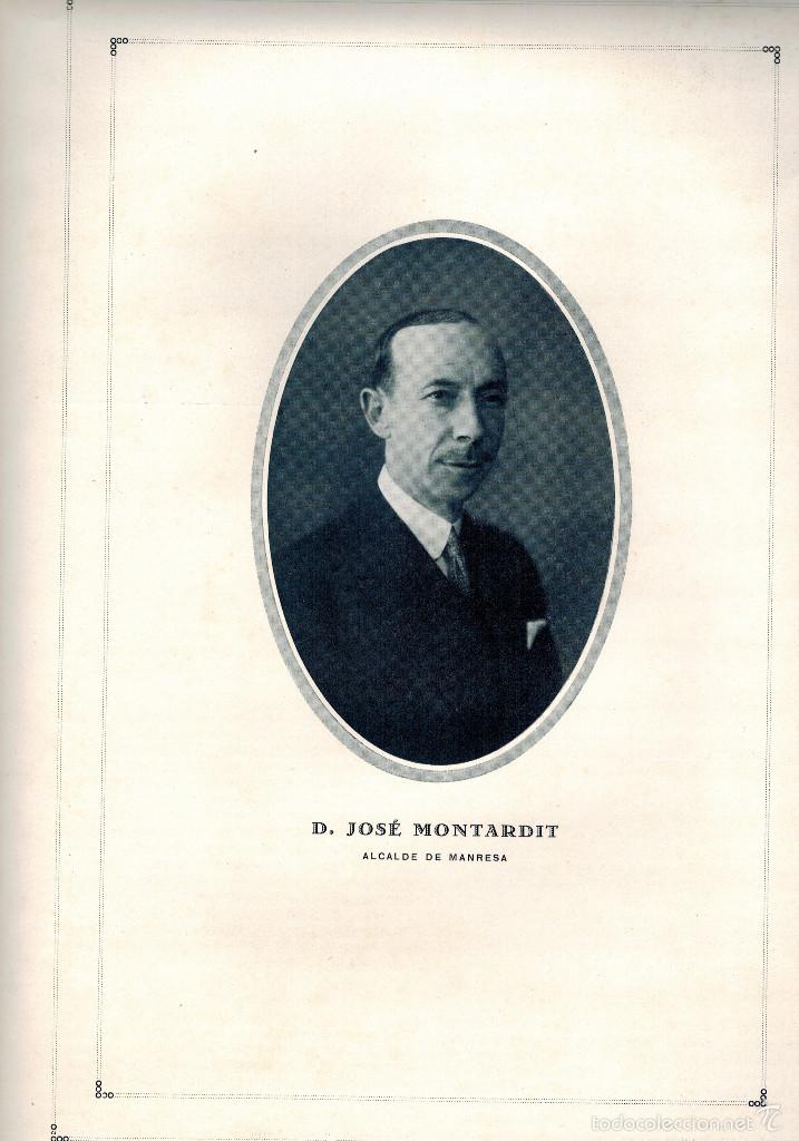 Coleccionismo: A&Ntilde;O 1929 RECORTE PRENSA FOTOGRAFIA JOSE MONTARDIT ALCALDE DE MANRESA
