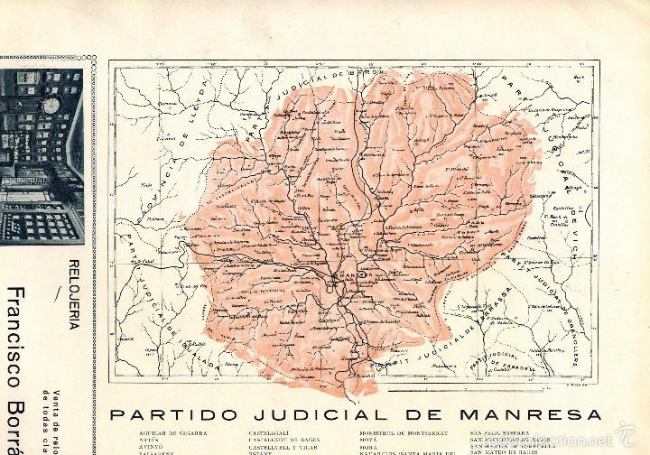 Collecting paper: A&Ntilde;O 1929 RECORTE PRENSA MAPA PARTIDO JUDICIAL DE MANRESA RELOJERIA FRANCISCO BORRAS PUBLICIDAD