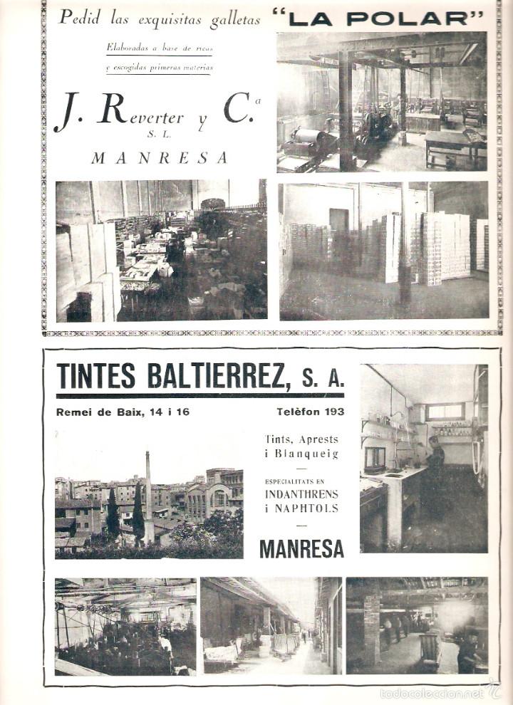 Collezionismo: A&Ntilde;O 1929 MANRESA GALLETAS LA POLAR REVERTER TINTES BALTIERREZ CARROCERIAS NOVELLAS PUBLICIDAD