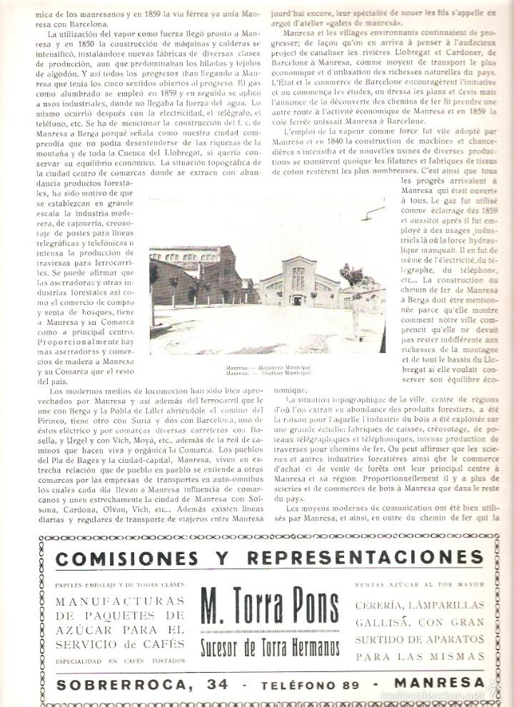 Collecting paper: A&Ntilde;O 1929 MANRESA RIEGOS Y FUERZA DEL EBRO ENERGIA ELECTRICA DE CATALU&Ntilde;A MATADERO MANRESA TORRA PONS