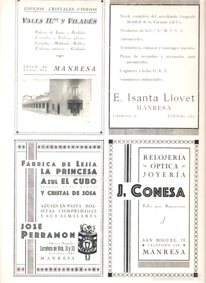 Sammelleidenschaft Papier: A&Ntilde;O 1929 MANRESA ESPEJOS VALLS Y VILADES ISANTA LLOVET FABRICA LEJIA LA PRINCESA PERRAMON LUIS BOSCH