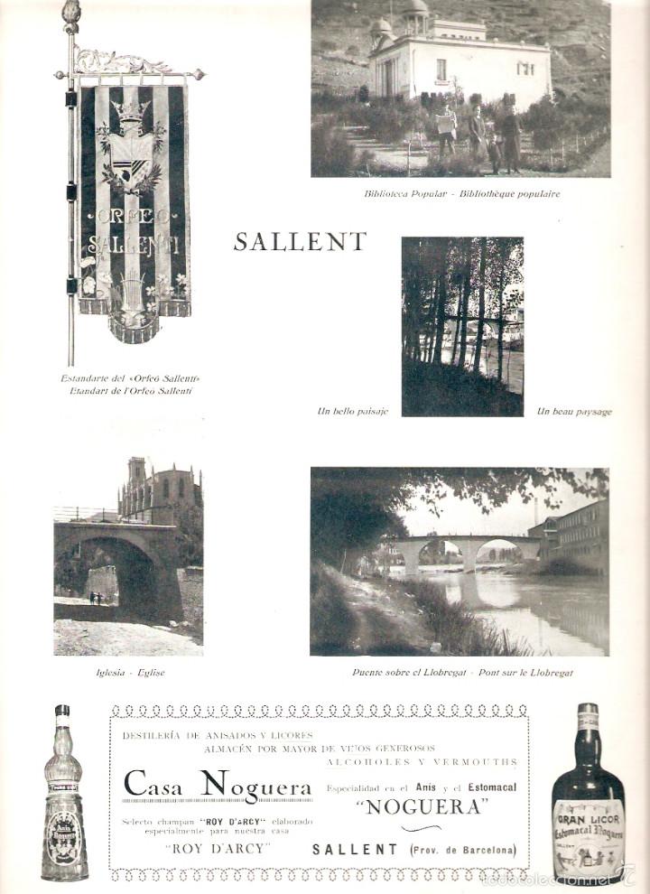 Collezionismo: A&Ntilde;O1929 SALLENT BIBLIOTECA ESTANDARTE ORFEO SALLENTI ANIS DESTILERIA CASA NOGUERA ROY D'ARCI BEBIDAS