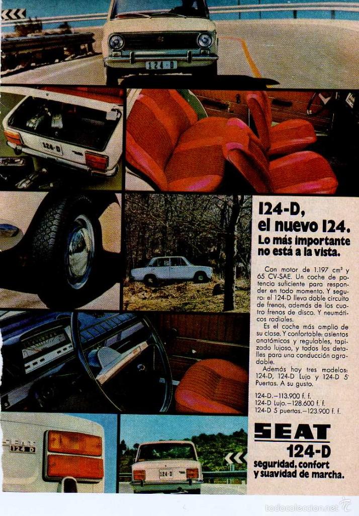 Coleccionismo: ANUNCIO PUBLICIDAD SEAT 124 D - Foto 1