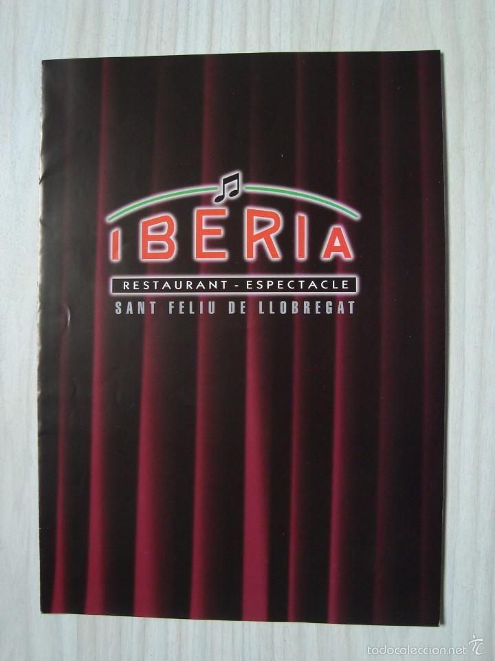 Coleccionismo: programa folleto triptico, restaurante espectaculo Iberia, sant feliu de llobregat - barcelona