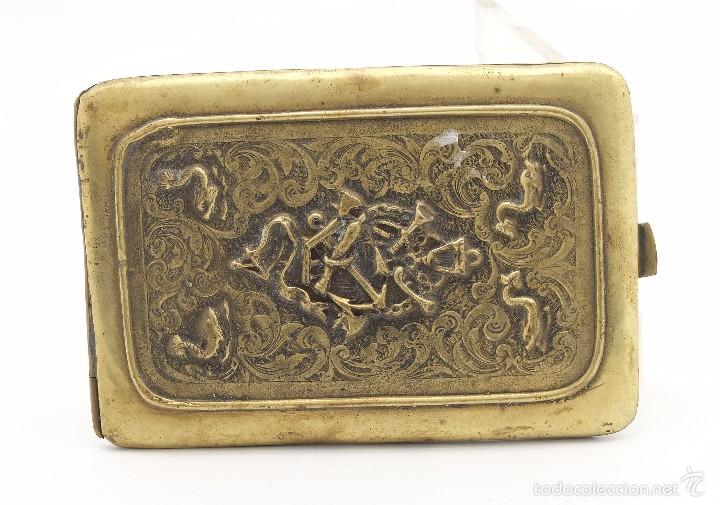 Coleccionismo: PITILLERA EN BRONCE PRINCIPIOS SIGLO XX - Foto 2