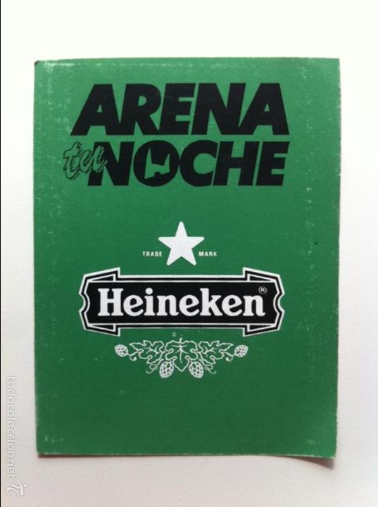 Coleccionismo: DISCOTECA ARENA VALENCIA. FLYER INVITACI&Oacute;N DESCUENTO A&Ntilde;OS 90 DISCOTECAS VALENCIA CERVEZA HEINEKEN