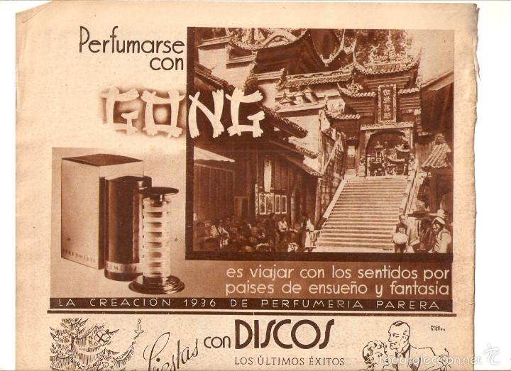 Coleccionismo: A&Ntilde;OS 30 RECORTE PRENSA PUBLICIDAD PERFUME GONG PERFUMERIA PARERA BADALONA