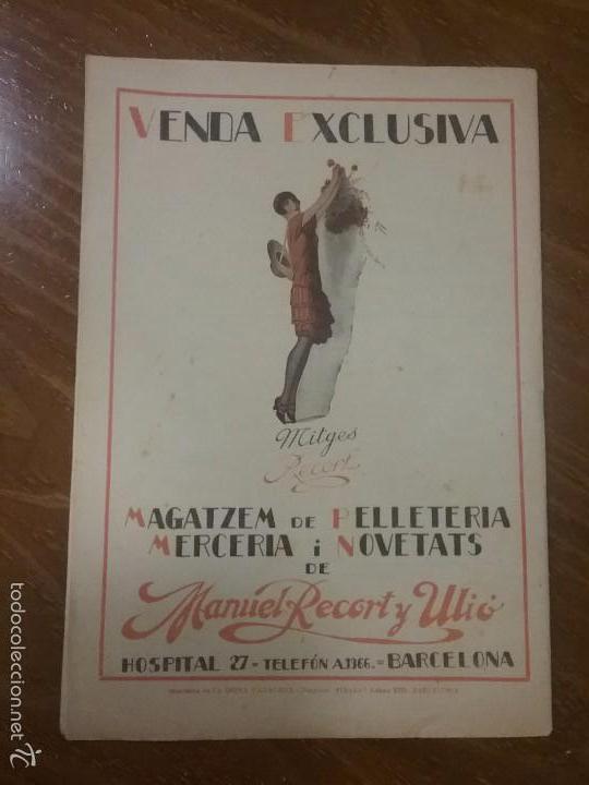 Colecionismo: ANTIGUA HOJA PUBLICIDAD MAGATZEM DE PELETER&Iacute;A MERCER&Iacute;A I NOVETATS DE MANUEL RECORT Y ULLIO.A&Ntilde;O 1928