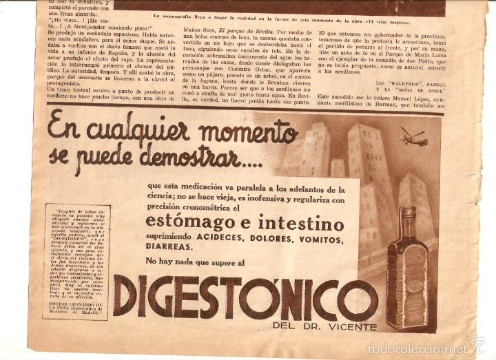 Collezionismo: A&Ntilde;OS 30 RECORTE PRENSA PUBLICIDAD DIGESTONICO DEL DOCTOR VICENTE