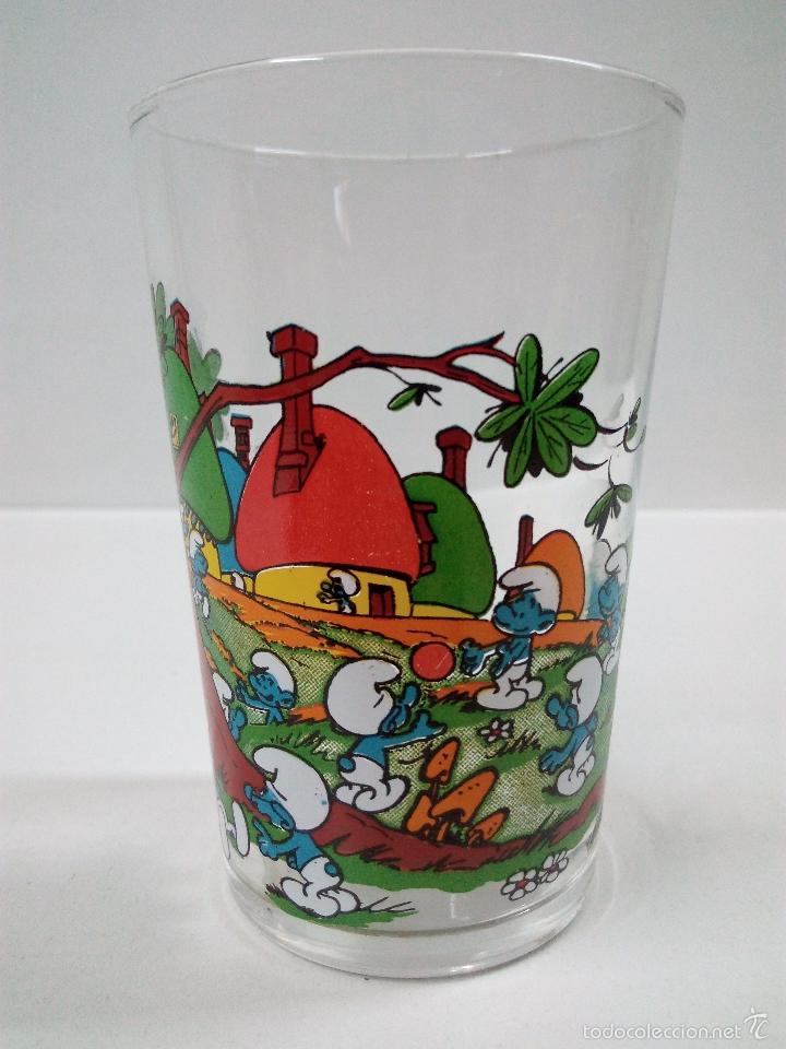 Coleccionismo: VASO DE LOS PITUFOS . A&Ntilde;O 1976 . ED. DUPUIS ET PEYO