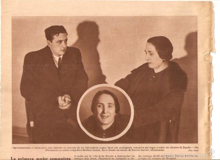 Coleccionismo: A&Ntilde;OS 30 RECORTE PRENSA ENTREVISTA A LA PASIONARIA DOLORES IBARRURI POLITICA PARTIDO COMUNISTA