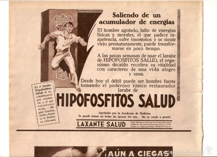 Sammelleidenschaft Papier: A&Ntilde;OS 30 RECORTE PRENSA PUBLICIDAD HIPOFOSFITOS SALUD PAPEL DE FUMAR SMOKING