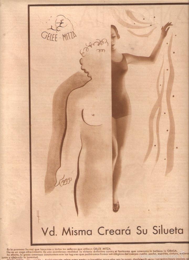 Coleccionismo: A&Ntilde;OS 30 RECORTE PRENSA PUBLICIDAD GELEE MITZA LABORATORIO DEL DOCTOR VILADOT BARCELONA