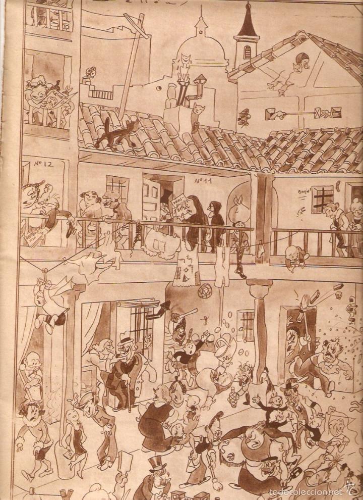 Collezionismo: A&Ntilde;OS 30 RECORTE PRENSA PAGINA HUMOR DIBUJO BELLON MADRID CASTIZO EL PATIO DE LA CASA DE CORREDOR