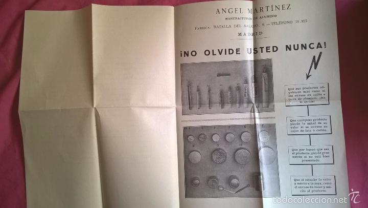 Coleccionismo: Publicidad manufacturas de aluminio Angel Mart&iacute;nez (Madrid) A&ntilde;os 20