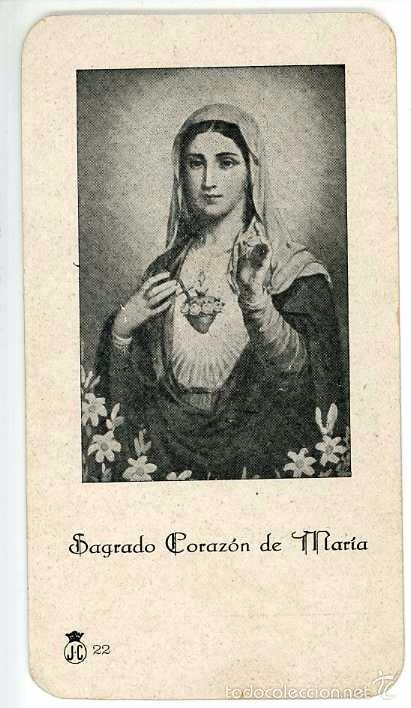 Coleccionismo: ANTIGUA ESTAMPA RELIGIOSA CORAZ&Oacute;N DE MAR&Iacute;A. RECUERDO EJERCICIOS ESPIRITUALES M&ordf; AUXILIADORA 1923